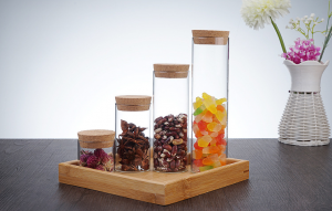 Glass Tube Bottle with Cork for Candy