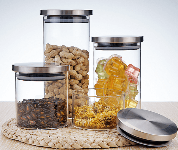 Multi Size Borosilicate Glass Jar with Stainless Steel Lid Featured Image