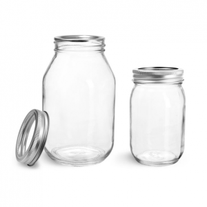 16OZ 32OZ Glass Mayor Economy Jar with Metal Lid