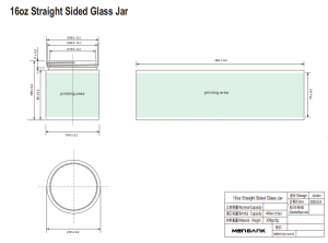 16oz Clear Straight Sided Round Glass Jar – 89-400 Neck