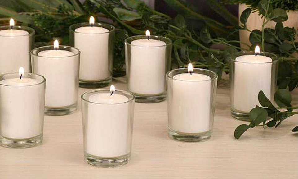 Luxury Wax Filled Elegant 5 Oz Glass Candle Jars