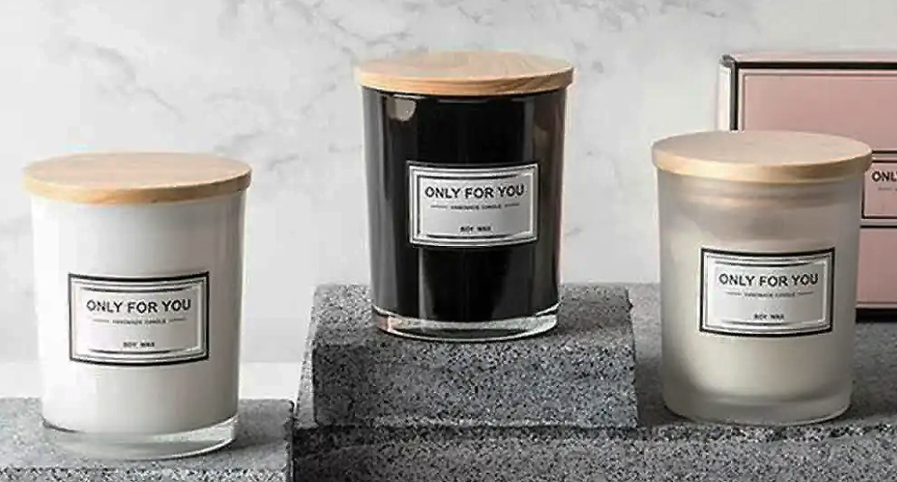 Luxury Wax Filled Elegant 5 Oz Glass Candle Jars