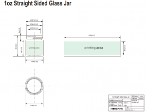 Durable 1 oz Straight Sided Glass Jars with Plastics Caps