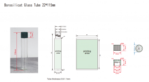 115mm Glass Purple Pre-Roll Tube with Child Resistant Cap