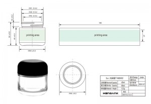 3.5g (2oz) Child Resistant Glass CBD Gummy Jar with CRC Lid – Airtight, Smell Proof Edible Storage Container for Cannabis Packaging