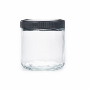 16oz Clear Straight Sided Round Glass Jar – 89-400 Neck