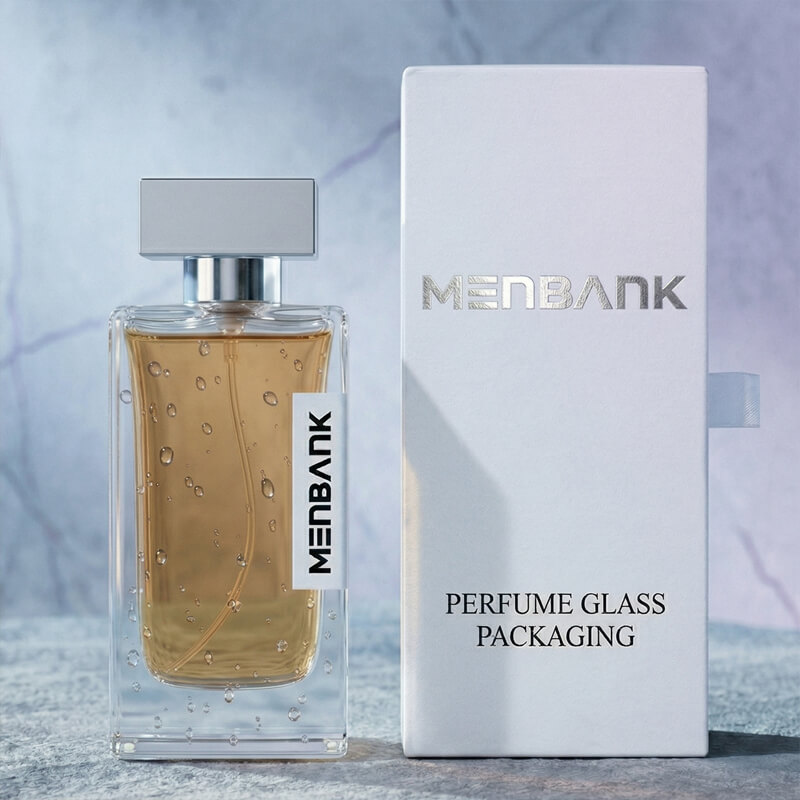 Thick Base Rectangular Glass Perfume Bottle with Box