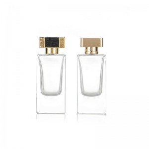 50ml High-Transparency Thick Base Rectangular Glass Perfume Bottle with Cap & Box | Luxury Fragrance Packaging for OEM/ODM