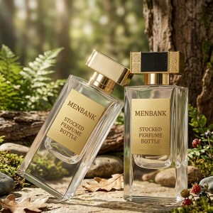 50ml High-Transparency Thick Base Rectangular Glass Perfume Bottle with Cap & Box | Luxury Fragrance Packaging for OEM/ODM