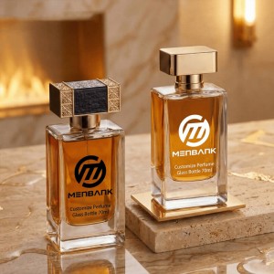 50ml High-Transparency Thick Base Rectangular Glass Perfume Bottle with Cap & Box | Luxury Fragrance Packaging for OEM/ODM