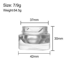High-end-9g-Thick-Bottom-Cube-Concentrate-Glass-Jar-for-Rosin