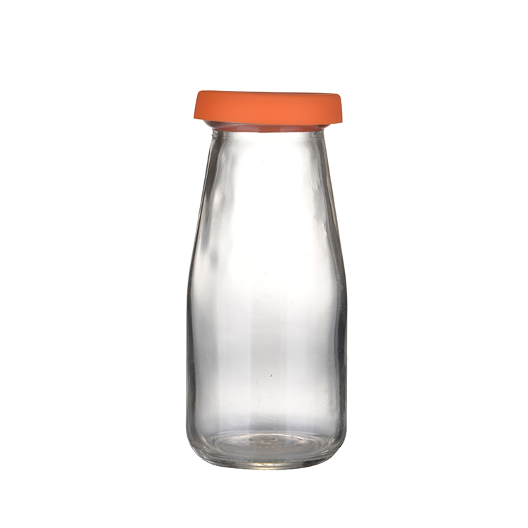 100ml 200ml Fling Glass Yogurt Pudding Bottle with Plastic Lid Featured Image