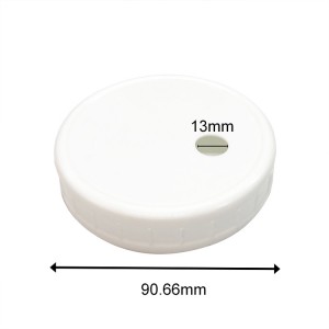 Colorful 70mm and 86mm Plastic Mason Jar with Hole for Drinking