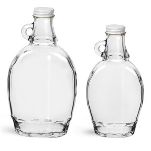 250ml 375ml Glass Flask Maple Syrup Bottle with Handle