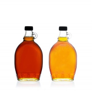 250ml 375ml Glass Flask Maple Syrup Bottle with Handle