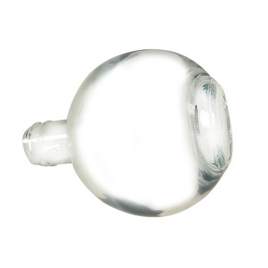 Ball Shape Glass Beverage Juice Bottle with Screw Cap