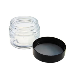 50G 1.75OZ Clear Glass Makeup Cosmetic Cream Container