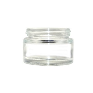 MBK Packaging 30g Clear Glass Cream Jar container with Gold Lid