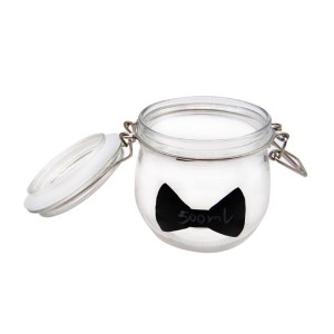 MBK Packaging 500ml Round Airtight Glass Clip Jar