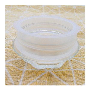 Vintage Embossed Crystal Dessert Jar Round