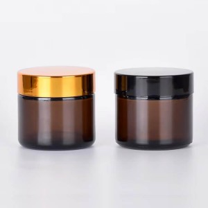 MBK Packaging 2oz amber straight side glass Cream jar