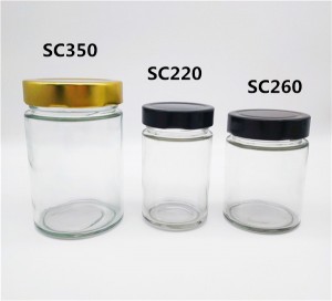 350ML Round Glass Canning Jar Mason Jar with Gold Lid – Menbank
