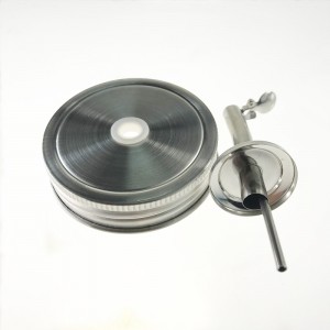 70mm Stainless Steel Mason Jar Oil Infusions Lid Pour Spout Lid