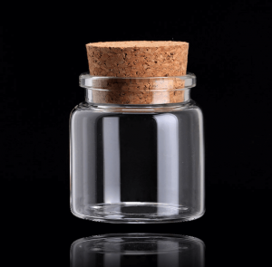 Borosilicate Small Glass Bottle with Cork Stopper for Wedding Favor – Menbank