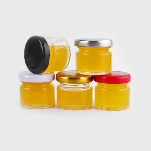 25ml 30ml Mini Glass Honey Jam Jar with Metal Lid