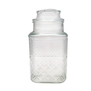 China Supplier Large 1.5L Vintage Glass Cookie Jars Container