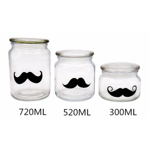 100% Original Glass Jar Container – MBK 500ml Glass Candle Jar Container with Glass Lid – Menbank