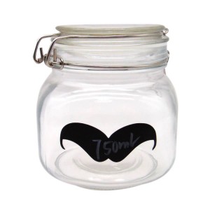 750ml Glass Jar Herbs Srtorage Clamp Hinged HermesTop – Menbank