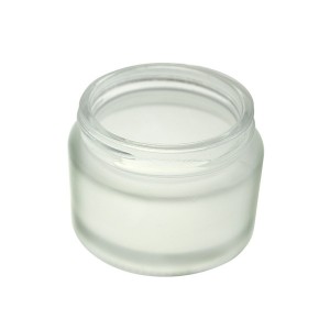MBK Packaging 50G Frost Clear Glass Cream Jar with Inner Liner and Lid – Menbank