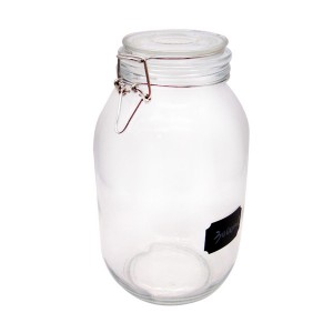 MBK Packaging 3L Glass Storage Jar With Glass Lid Stainless Steel Clip – Menbank