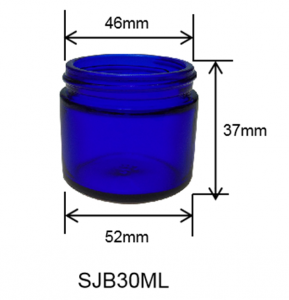 MBK Packaging 30ml 1OZ Cobalt Blue Glass Lotion Jar