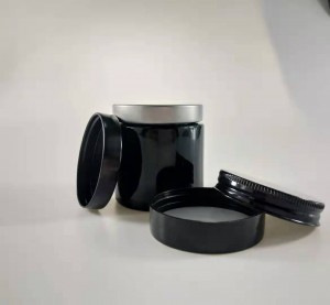 MBK 4OZ Wide Mouth Black Glass Jar with Black Lid – Menbank