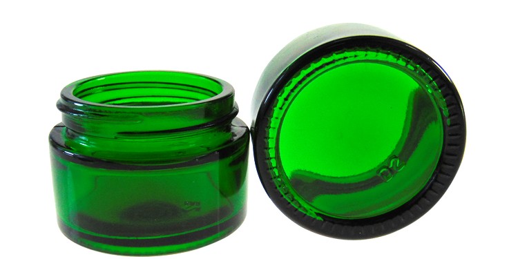 30ml green glass jar