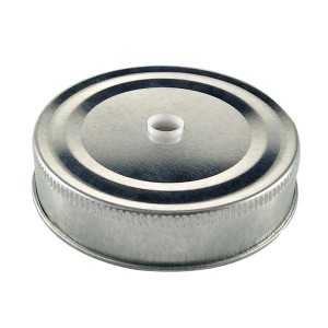 Galvanized 70 Mason Jar Drinking Lid with Hole