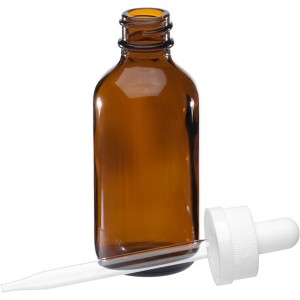 MBK Packaging 2OZ Boston Round Glass Bottle with Child Resistant Lid