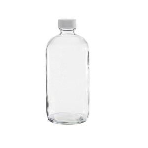 16oz Clear Glass Essential Oil Bottle – Refillable Thick Glass for Aromatherapy & Carrier Oils
