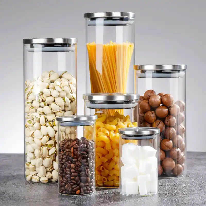 borosilicate glass storage jar