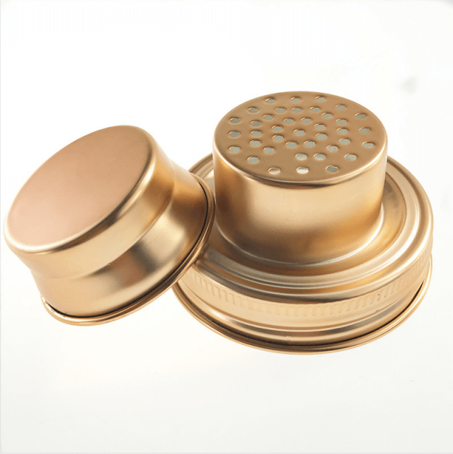 Massive Selection for 8oz Mason Jar - 304 Stainless Steel Bronze Mason Jar Cocktail Shaker Lid – Menbank