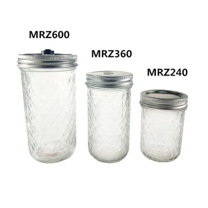 8OZ 10OZ Quilted Planter Wide Mouth Glass Mason Jar