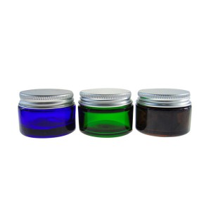 MBK Packaging 30G Clear Cosmetic Glass Jar with Silver Aluminum Lid