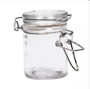 Menbank Airtight 50ml Small Glass Jar Clip Lid for Spice