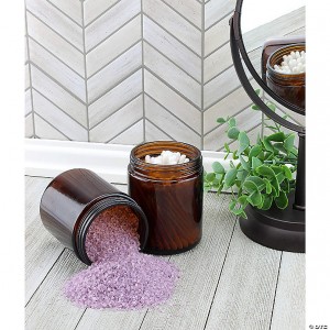 70-400 Neck-8oz Amber Wide Mouth Straight Sided Jars