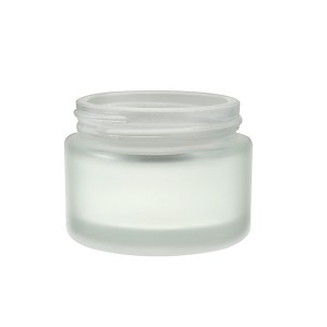 MBK Packaging 50G Frost Clear Glass Cream Jar with Inner Liner and Lid – Menbank