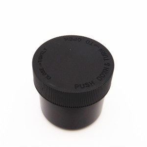 China Cheap price Small Glass Bottles – MBK black 2oz glass jar with child resistant lid – Menbank