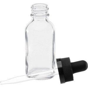 1OZ 30ml Flint Empty CBD Hemp Oil Glass Dropper Bottle with Plastic Lid