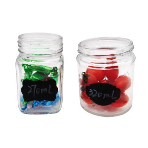 China 9OZ Glass Jar Round Glass Cansiter Jar Set